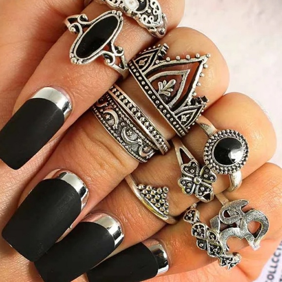 NWOT 10 Piece Boho Midi Rings - Picture 4 of 4